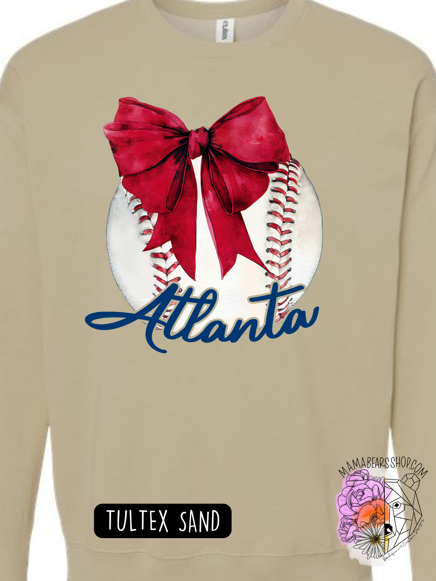Atlanta Baseball Bow Coquette
