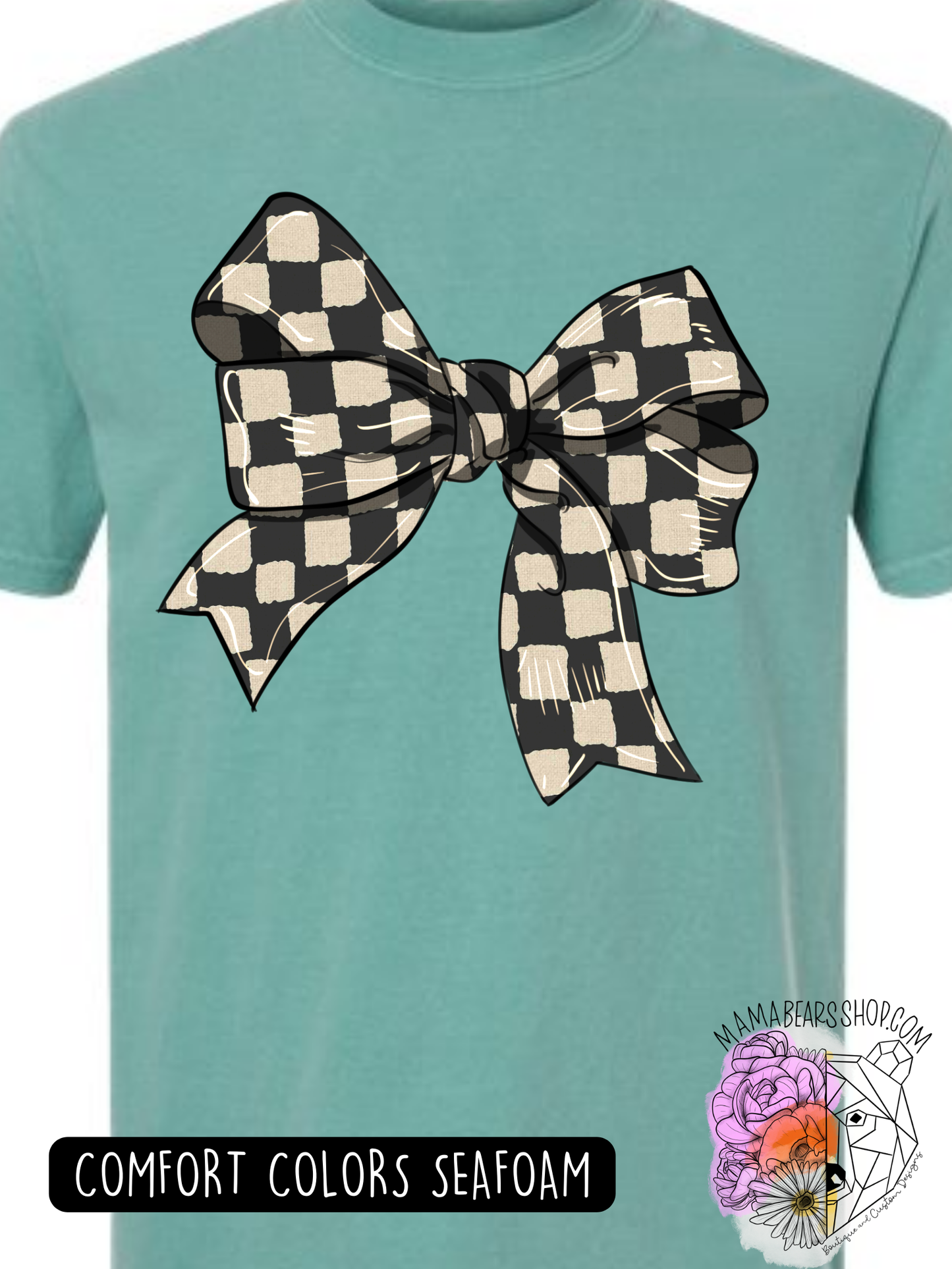 Checkered Bow Short Sleeve