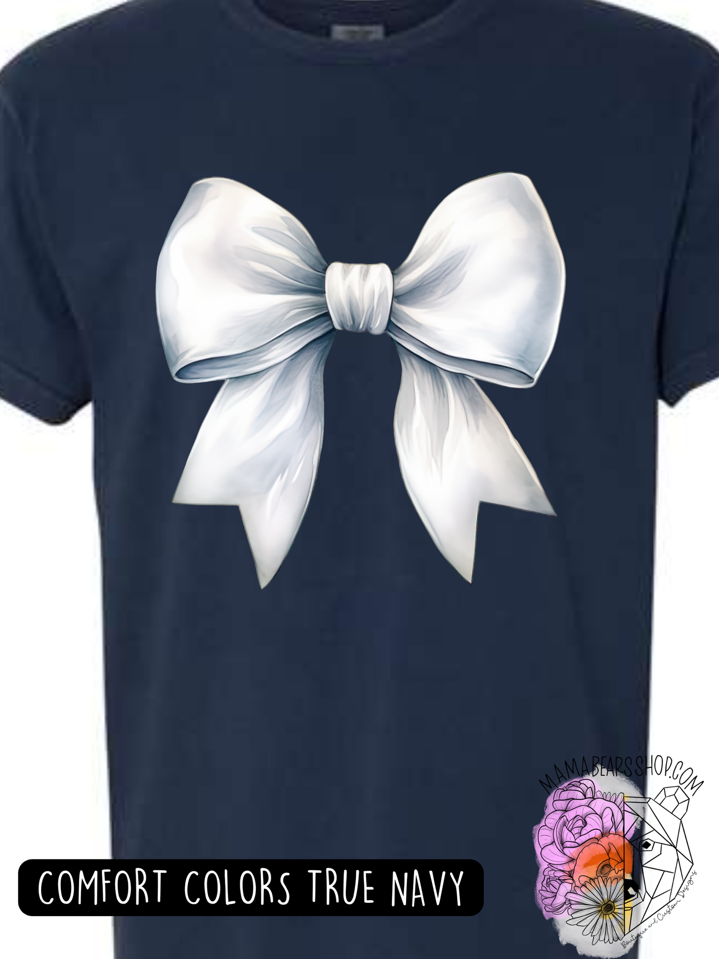 White Bow Short Sleeve