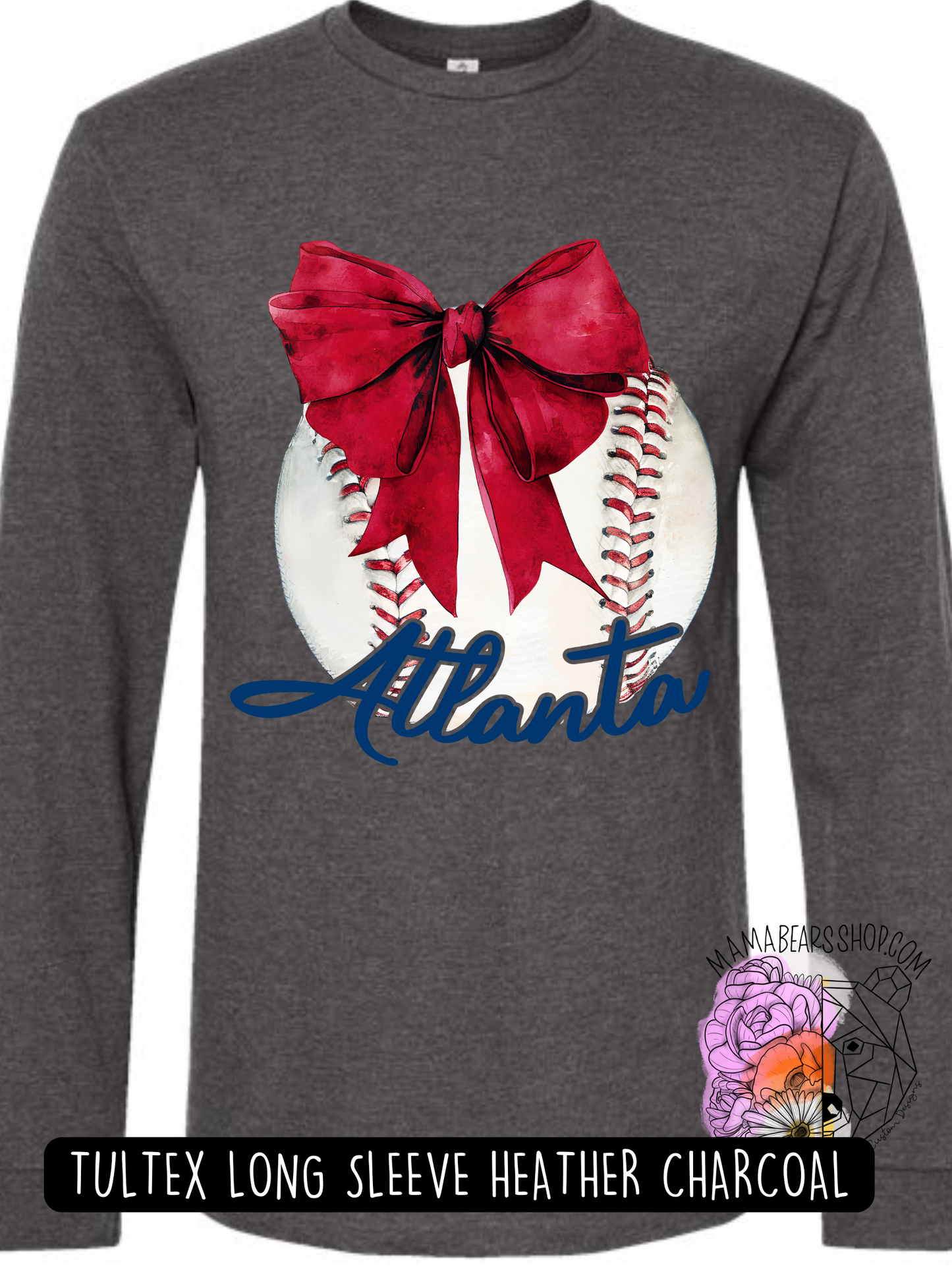 Atlanta Baseball Bow Coquette