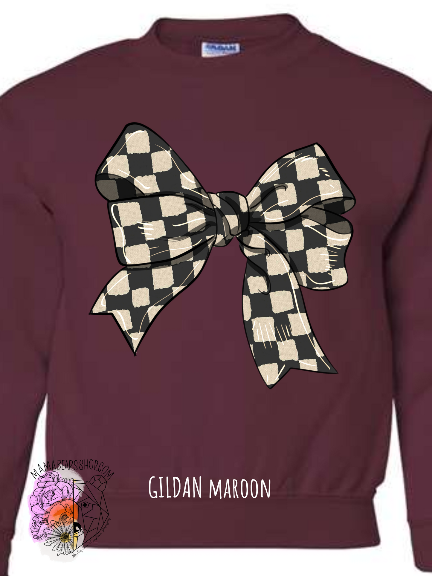 Checkered Bow Coquette
