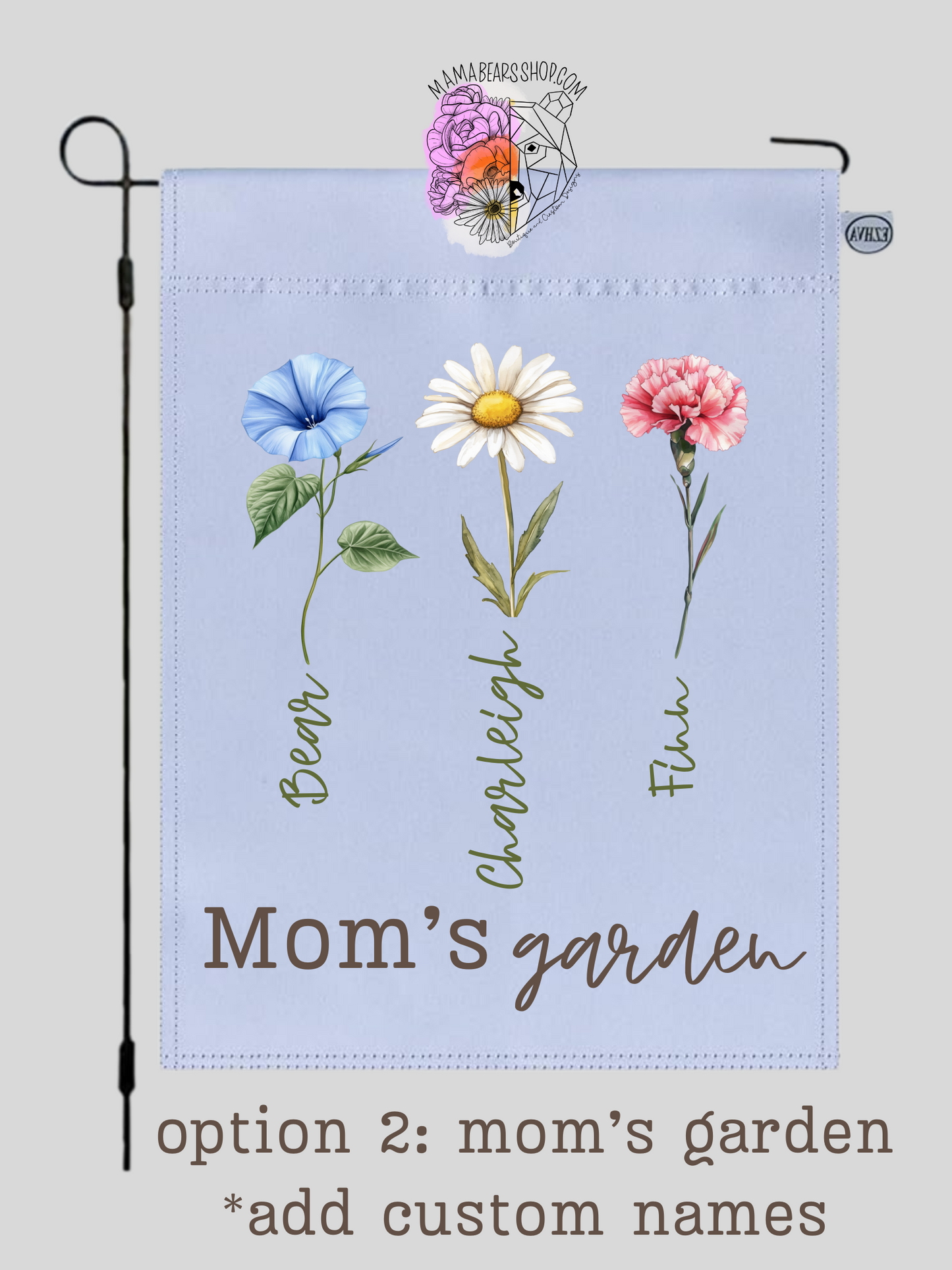 Custom Birth Flowers Garden Flag