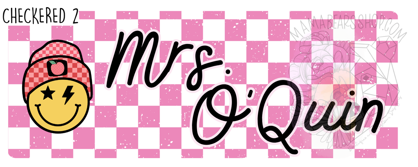 Checkered Custom Labels *8 OPTIONS đź–¤