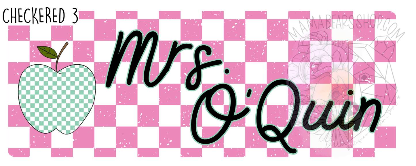 Checkered Custom Labels *8 OPTIONS đź–¤