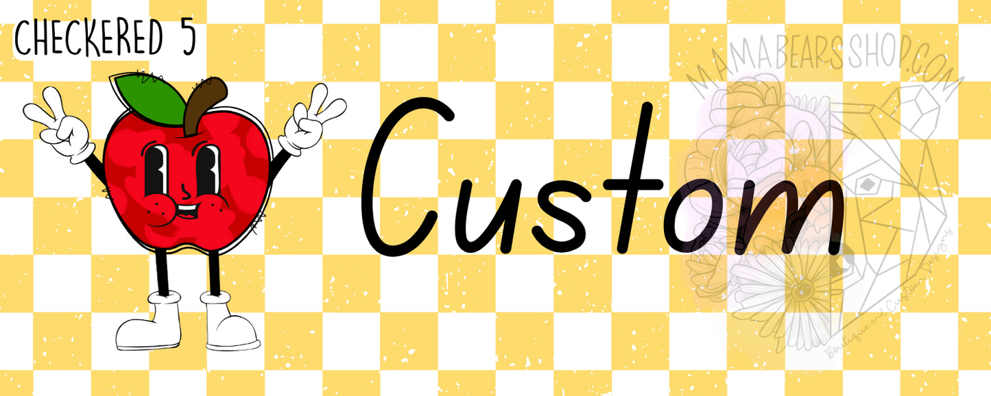 Checkered Custom Labels *8 OPTIONS đź–¤