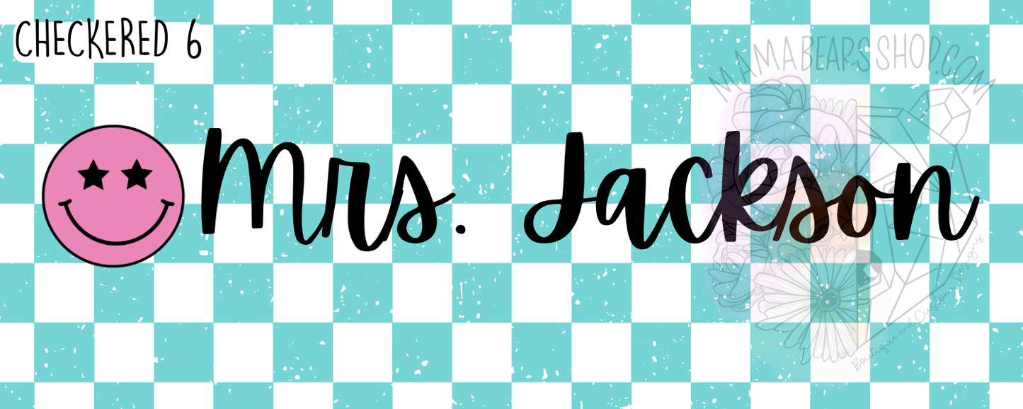 Checkered Custom Labels *8 OPTIONS đź–¤