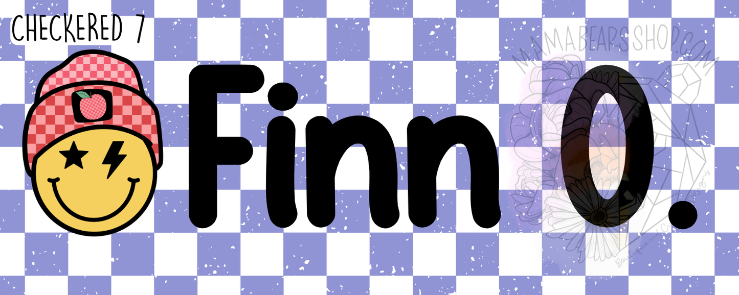 Checkered Custom Labels *8 OPTIONS đź–¤