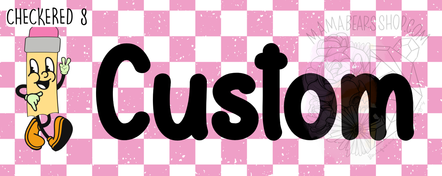 Checkered Custom Labels *8 OPTIONS đź–¤