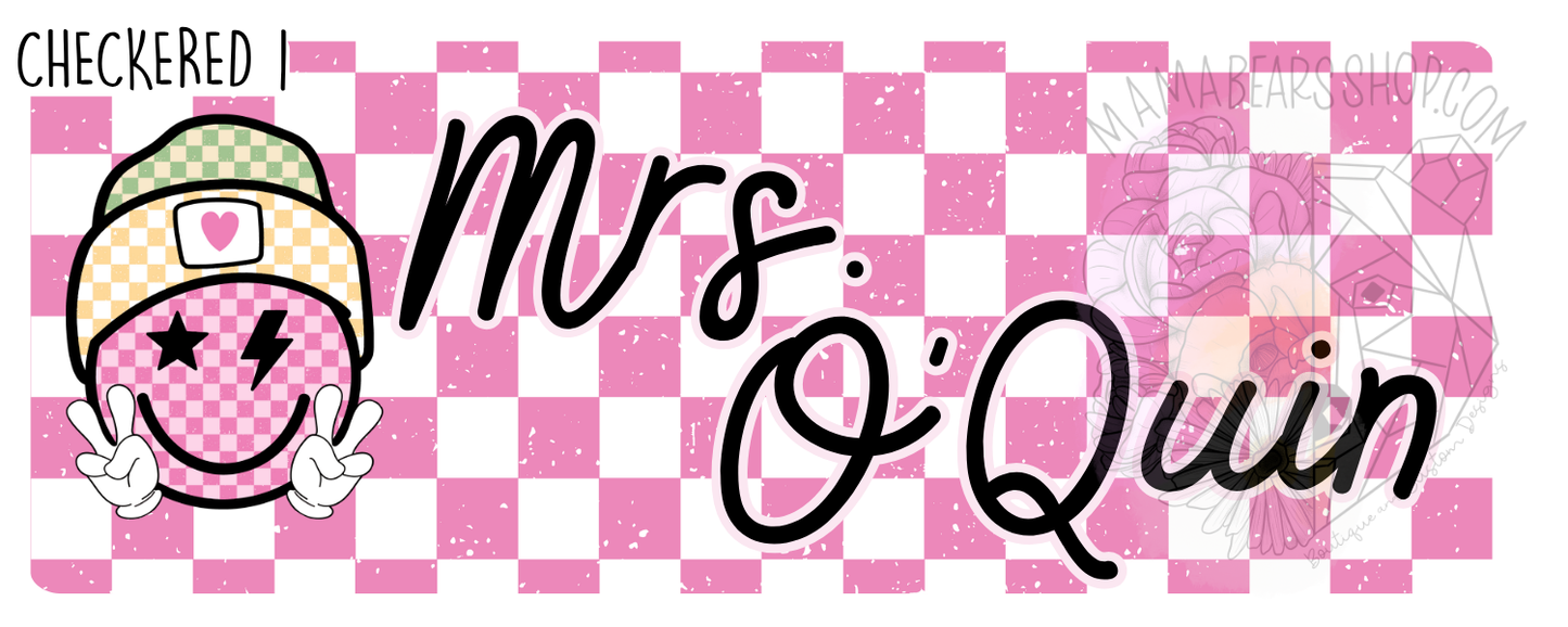 Checkered Custom Labels *8 OPTIONS đź–¤