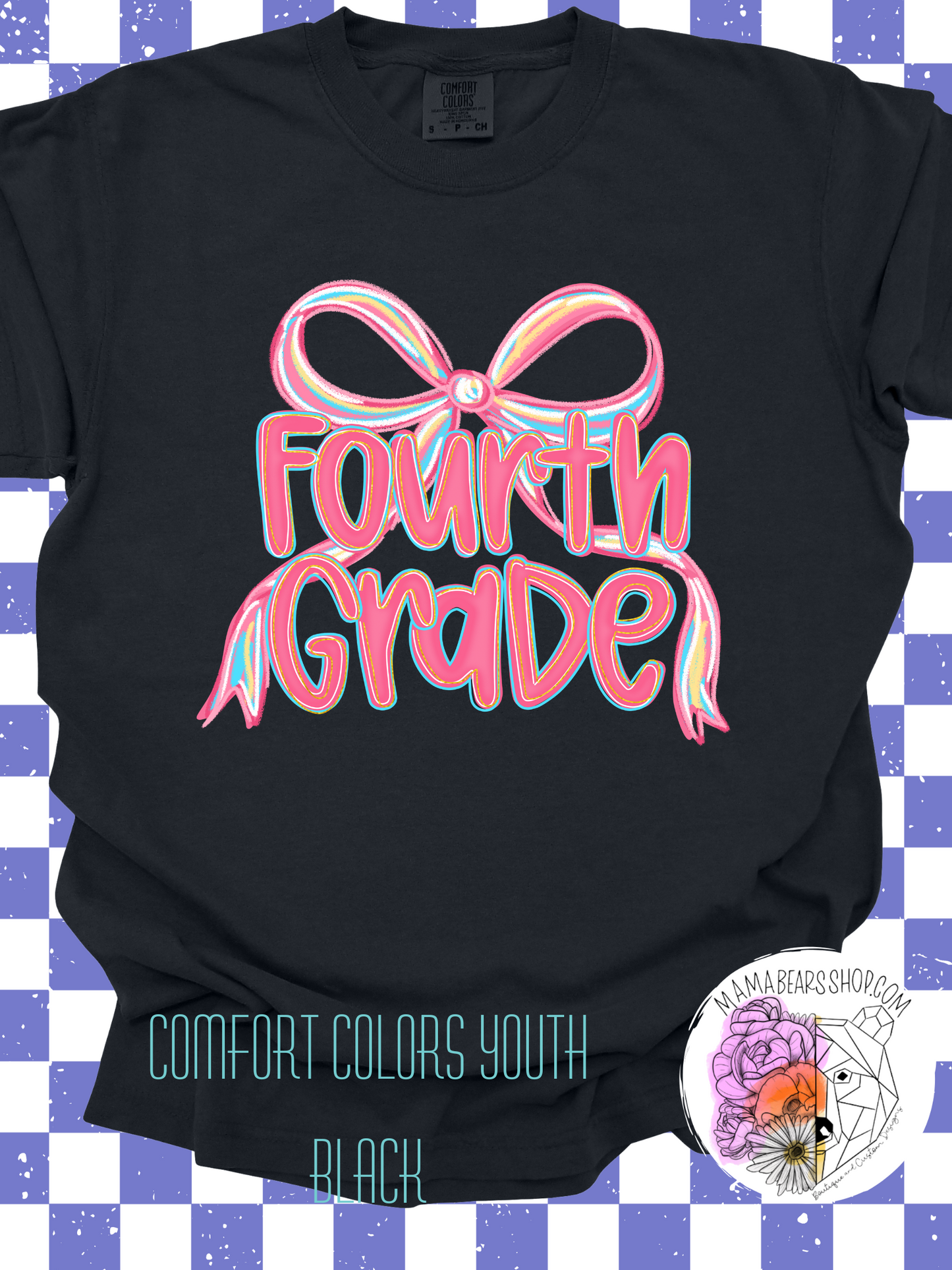 🖌️Preppy Bow FOURTH GRADE YOUTH