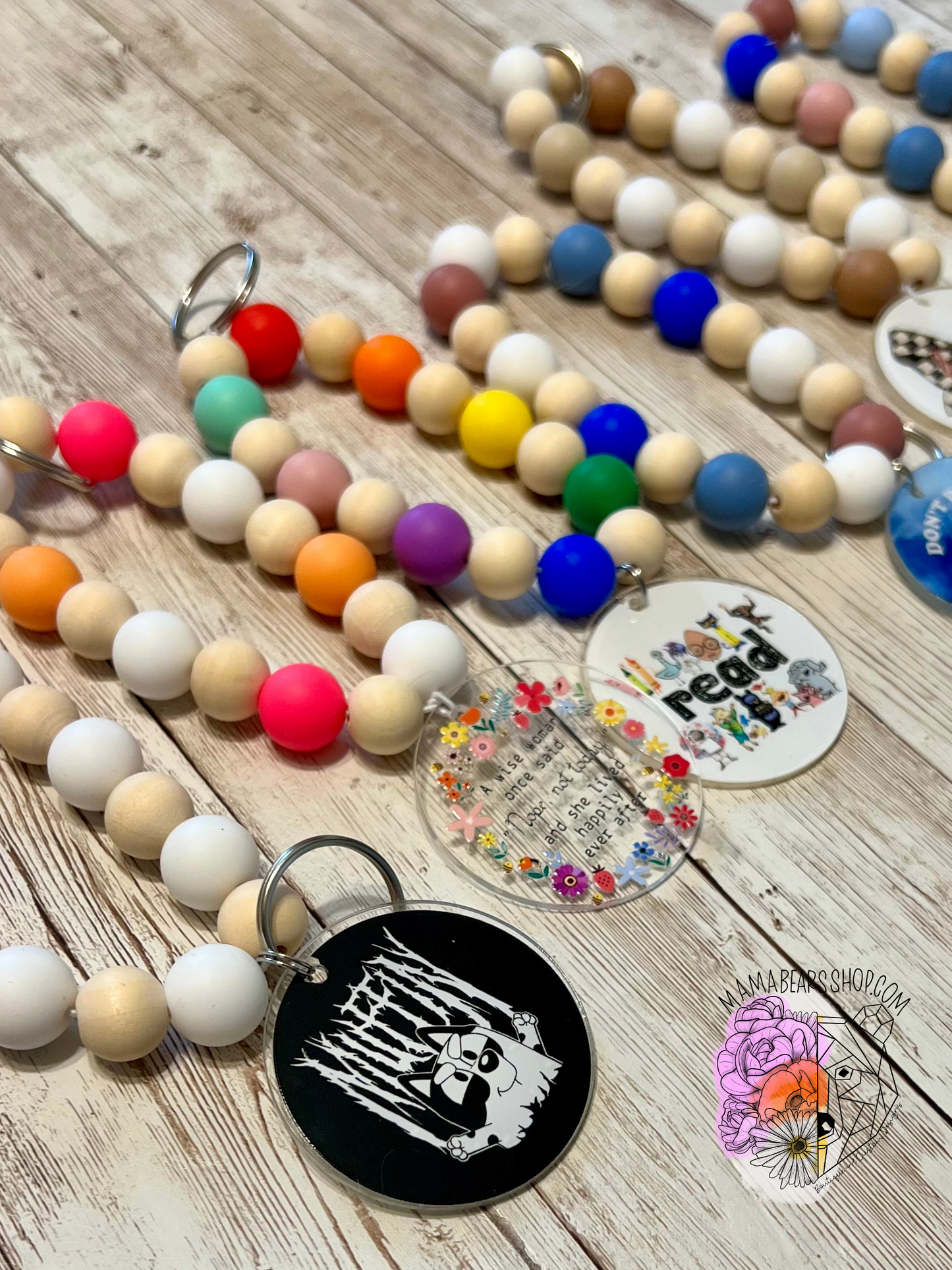 Wise Woman, Not Today. Beaded Wristlet