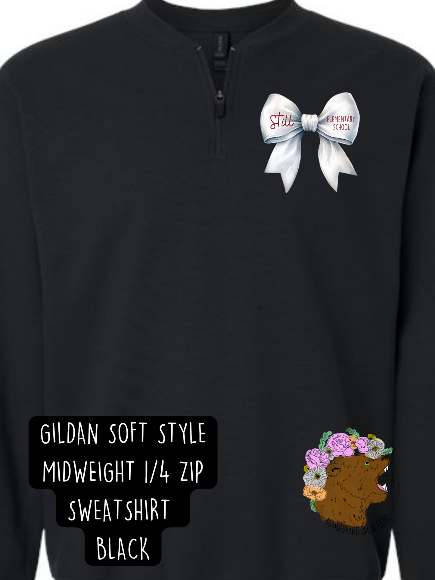 CUSTOM STILL ELEM. GILDAN SOFTSTYLE 1/4 ZIP SWEATSHIRT