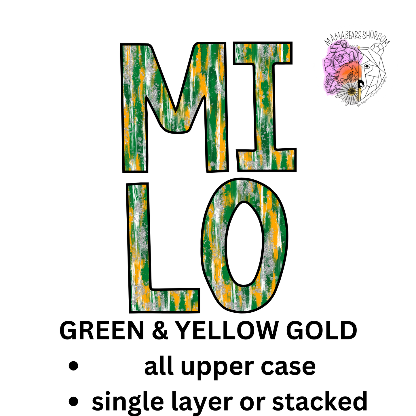 MILO FONT CUSTOM SPIRIT WEAR CREWNECK ADULT