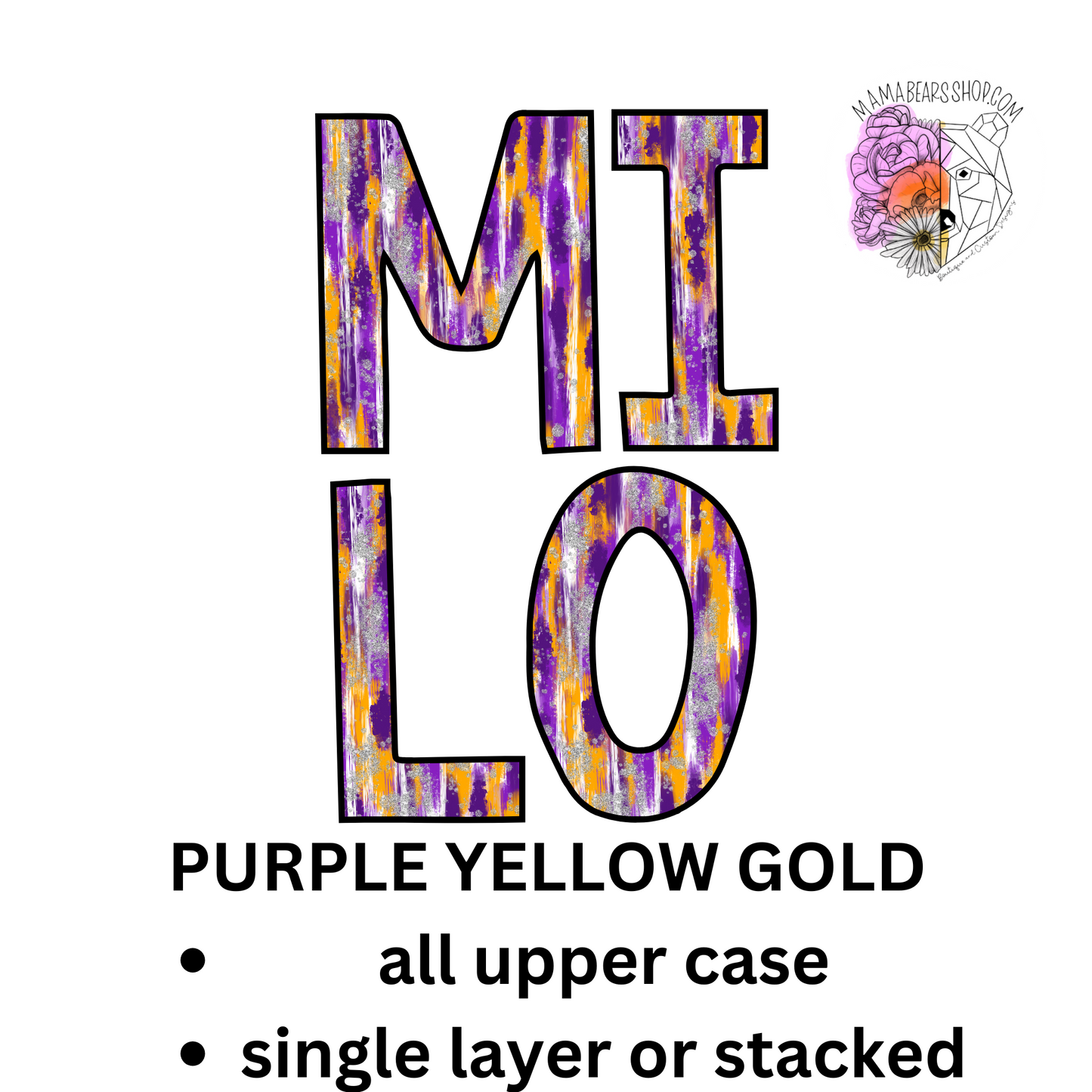 MILO FONT CUSTOM SPIRIT WEAR CREWNECK ADULT