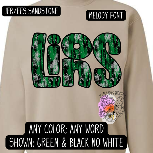 MELODY FONT CUSTOM SPIRIT WEAR CREWNECK ADULT