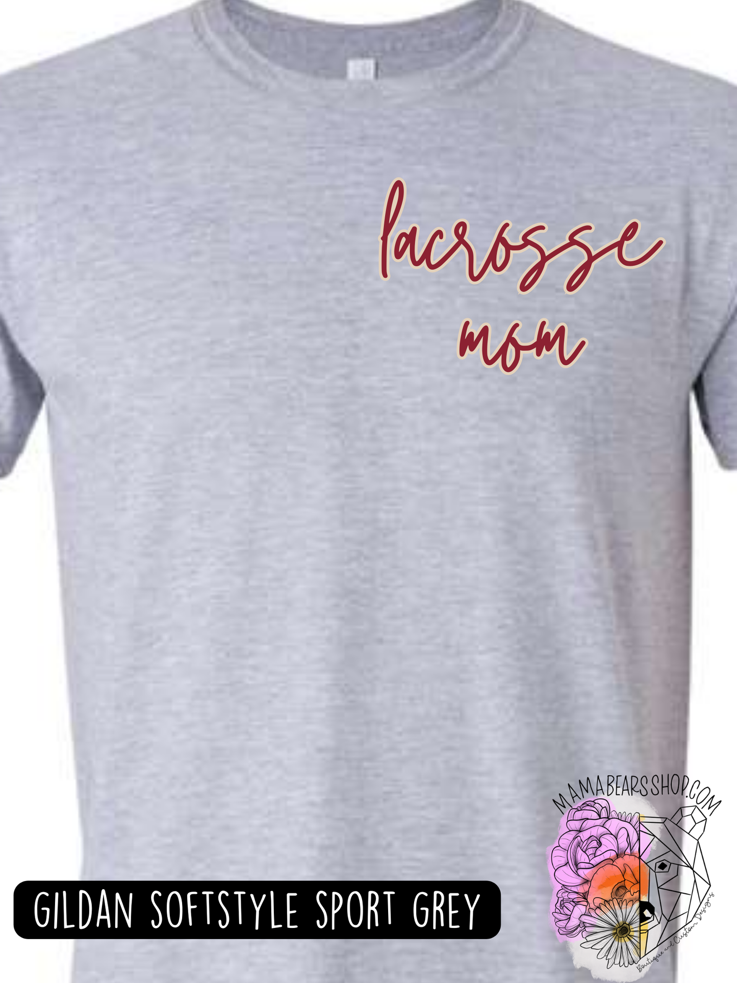 LAX MOM CHECKERED HAWKS BOW