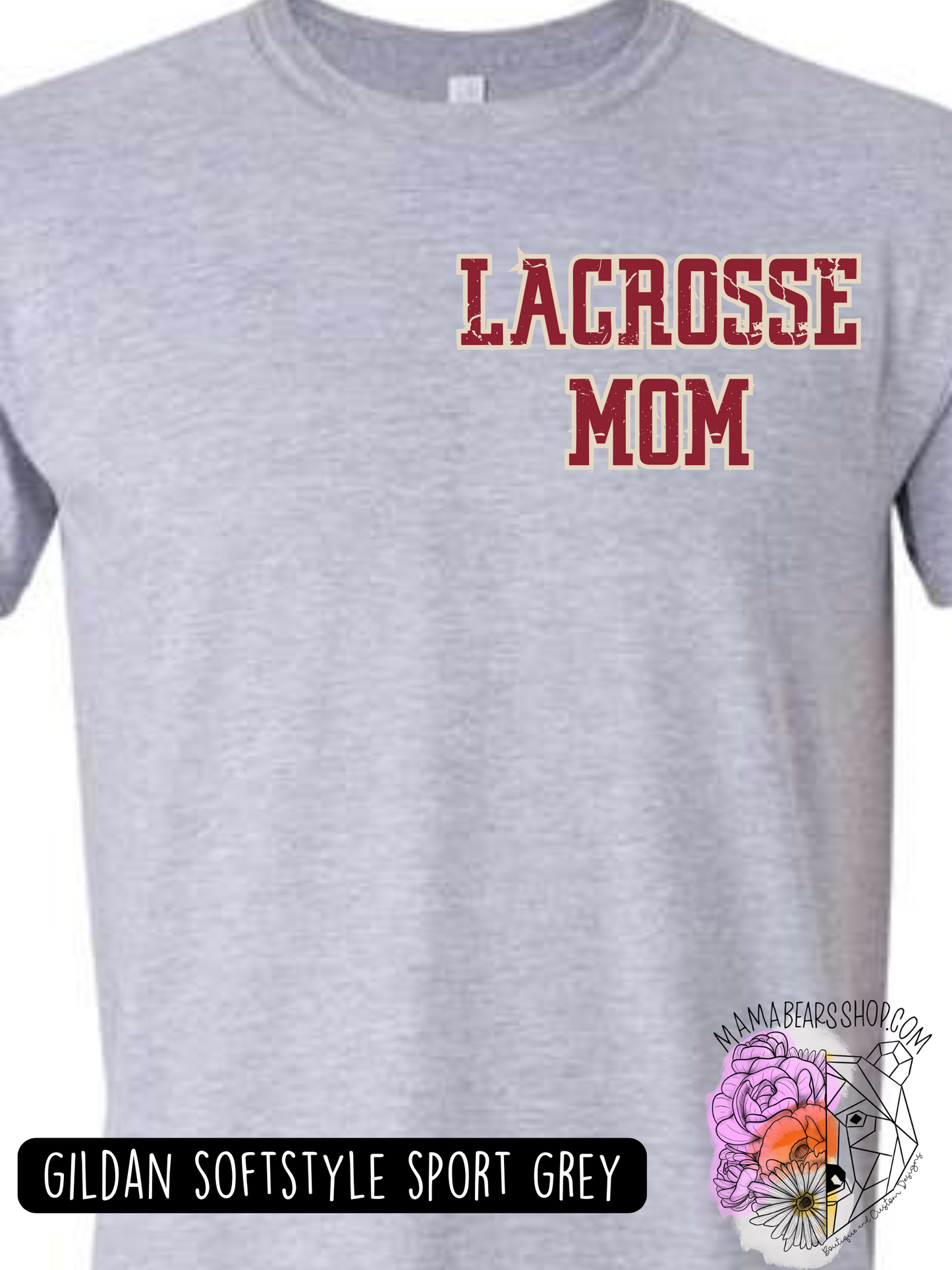 LAX MOM CHECKERED HAWKS BOW
