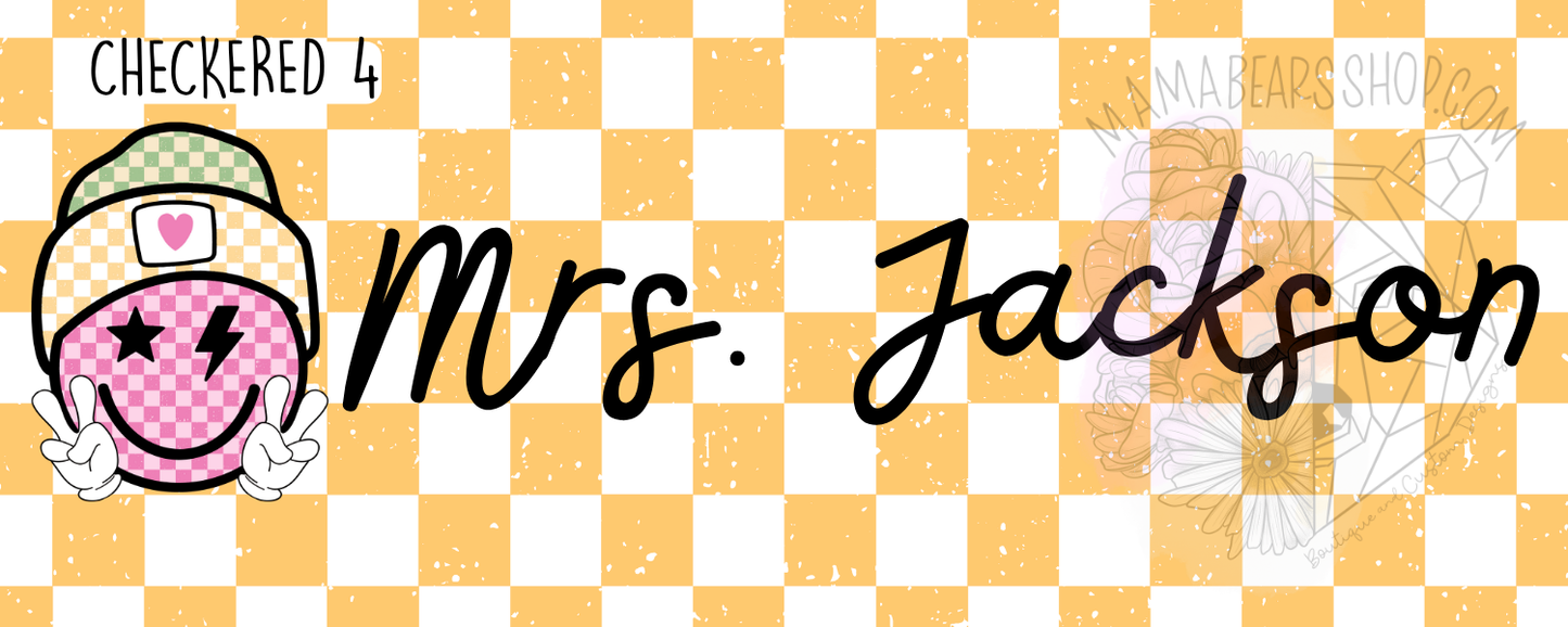 Checkered Custom Labels *8 OPTIONS 🖤