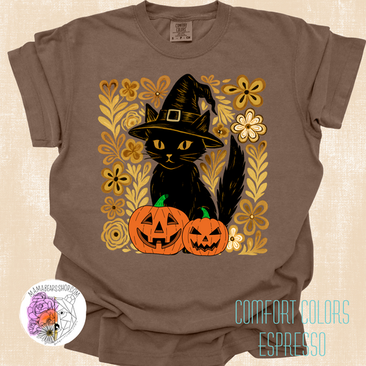 Black Cat Fall Tee