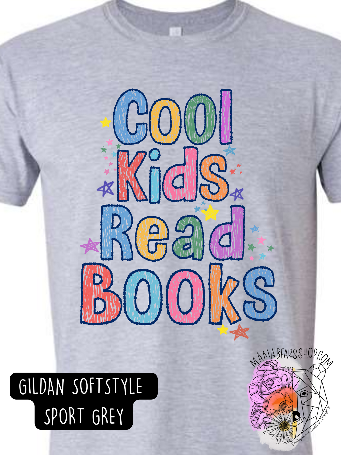 Cool Kids Read Books Crayon Letters