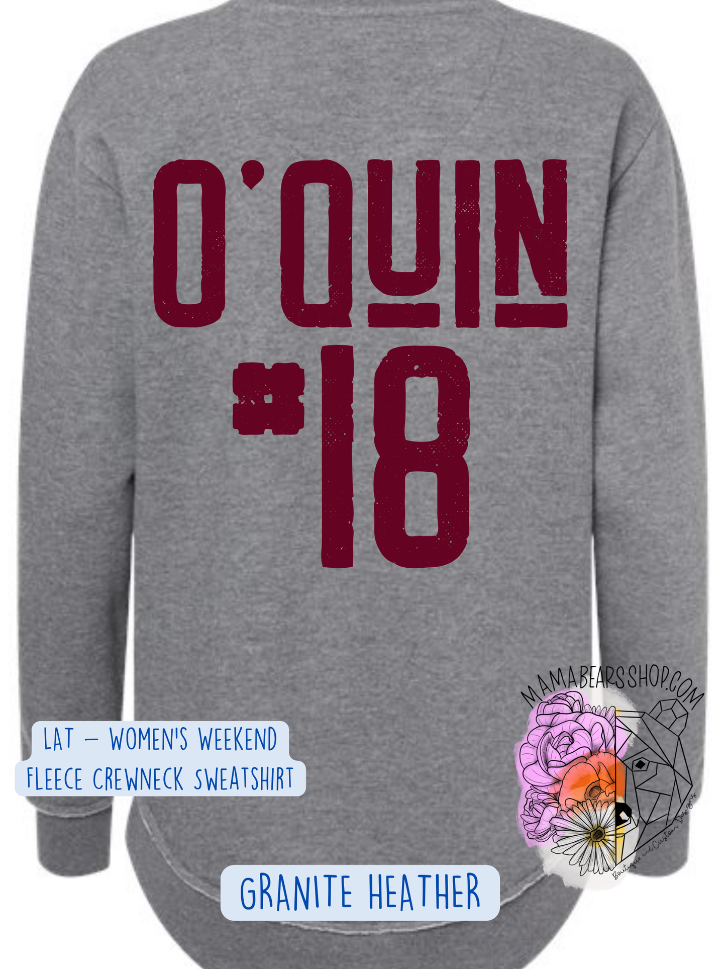 Adult Custom LAT WOMEN'S CREW Harrison rough