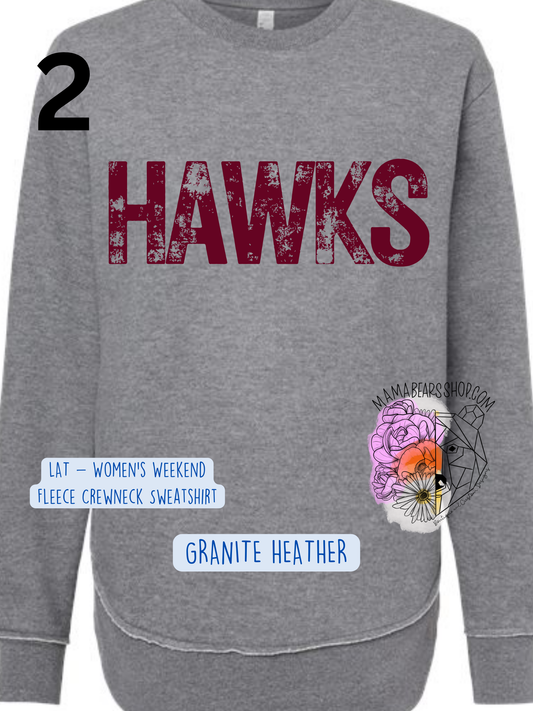 Adult Custom LAT WOMEN'S CREW Rustic Printed Stamp