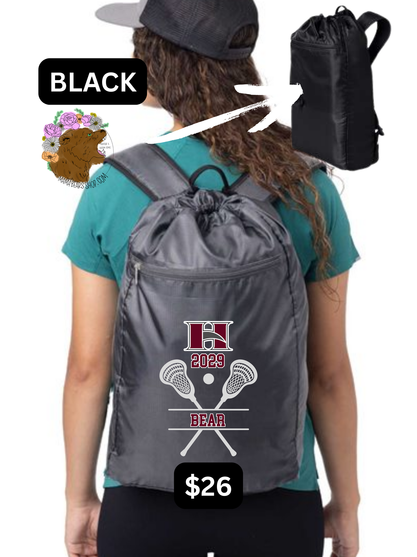 CUSTOM CINCHBACK BACKPACK