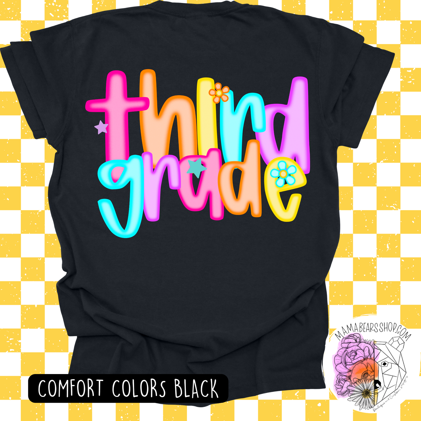 ⚡THIRD GRADE TEES NEON LETTERS