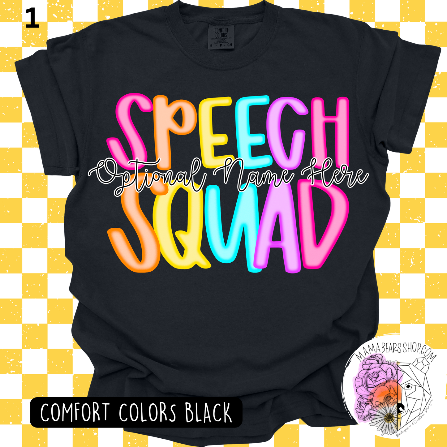 👄SPEECH SQUAD TEES NEON LETTERS