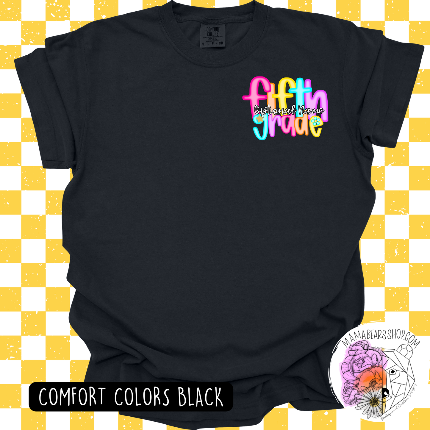 😎FIFTH GRADE TEES NEON LETTERS