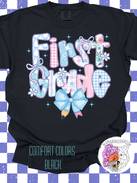 ✏️Pastel Preppy🎀 FIRST GRADE Adult Tee