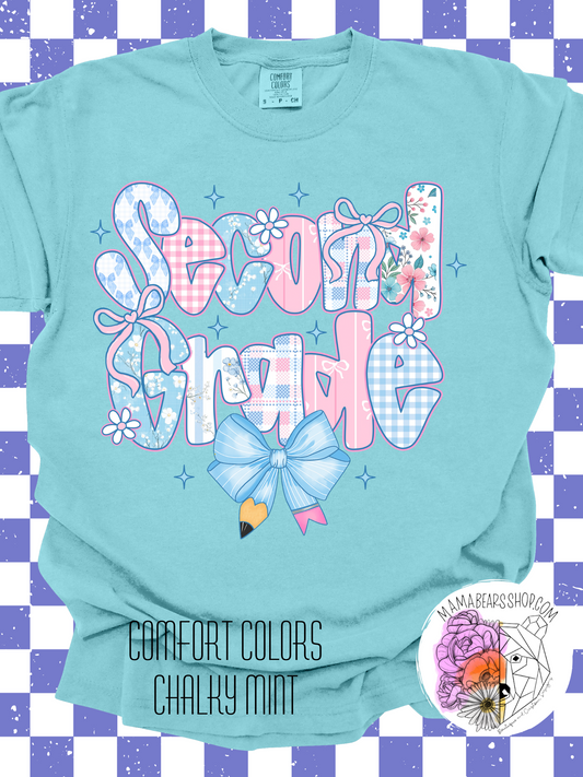 ✏️Pastel Preppy🎀 SECOND GRADE Adult Tee