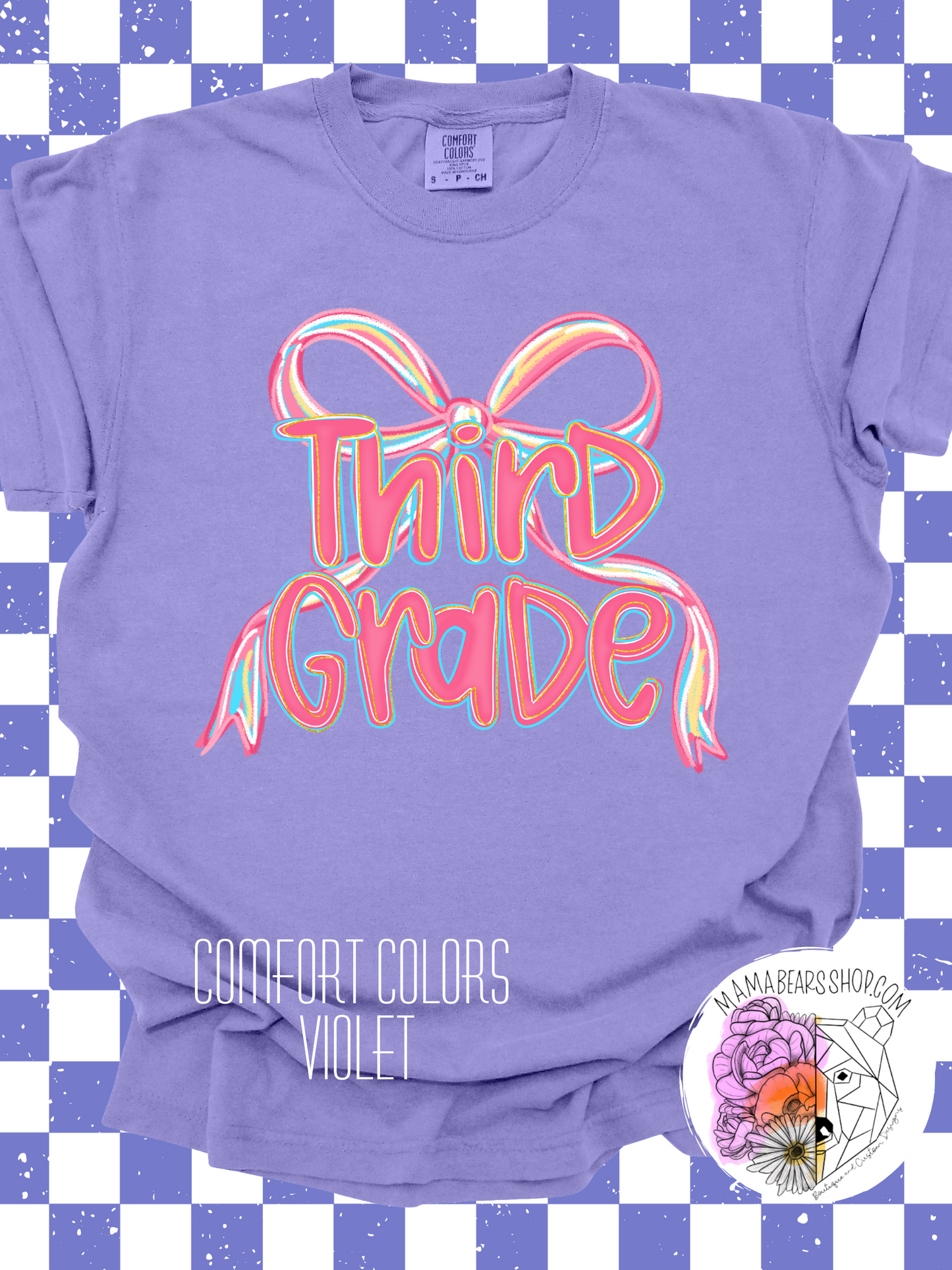 🖌️Painted Bow🎀 THIRD GRADE Adult Tee