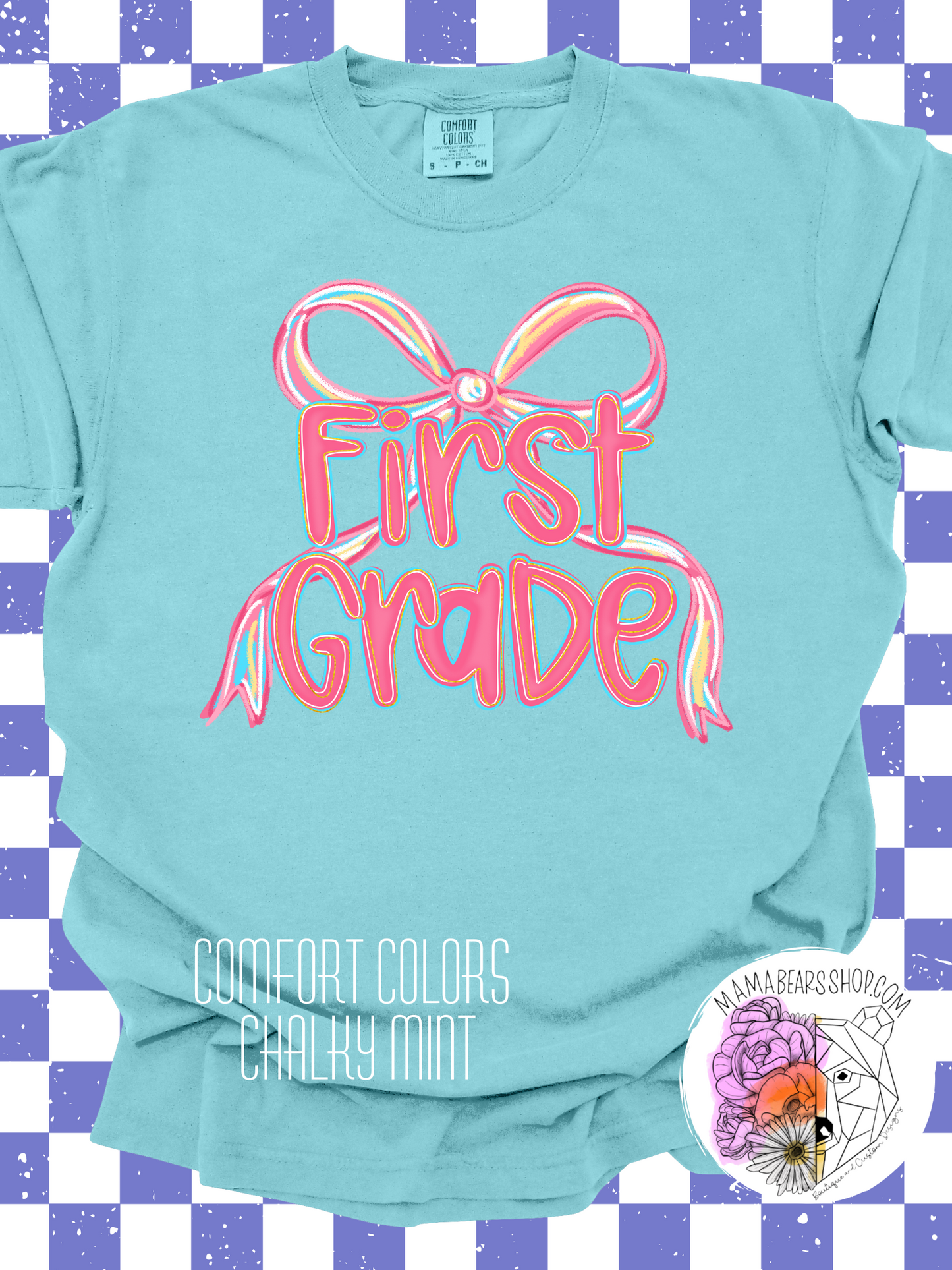 🖌️Painted Bow🎀 FIRST GRADE Adult Tee