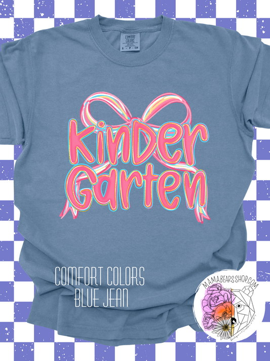🖌️Painted Bow🎀 KINDERGARTEN Adult Tee