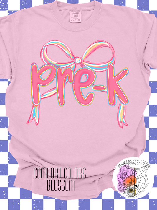 🖌️Painted Bow🎀 PRE-K Adult Tee