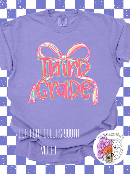 🖌️Preppy Bow THIRD GRADE YOUTH