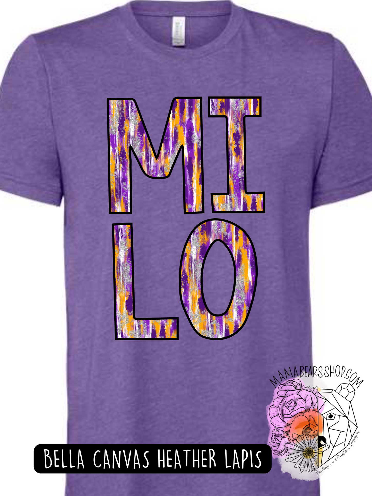 MILO FONT CUSTOM SPIRIT WEAR short sleeve adult BC